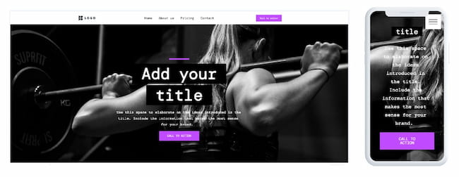 Mobile preview in the GetResponse Website Builder